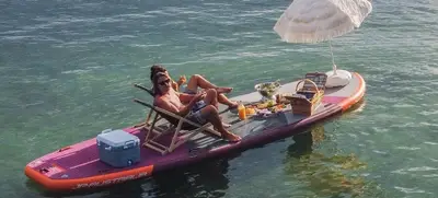 Foto von XXL SUP Picknick mitten auf dem Bodensee