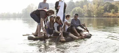 Foto von Teambuilding Floßbau