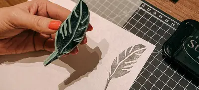 Foto von Stempel und Textildruck
