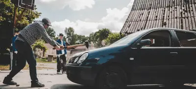 Foto von Auto zertrümmern