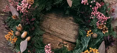 Foto von Weihnachts-Türkranz