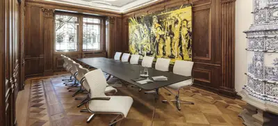 Foto von SATELLITE OFFICE Haus Gryffenberg Bahnhofstraße Kaminlounge „Gryffenberg“