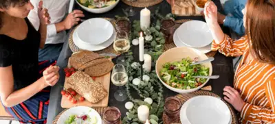 Foto von Weihnachtsdinner