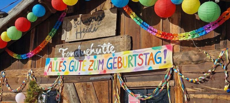 Foto 1 von Geburtstagsfeier in der Schwarzen Heidi Fonduehütte
